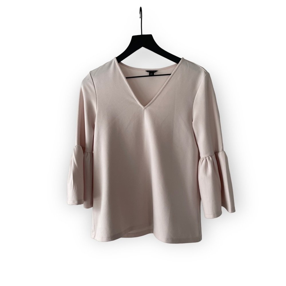 Ann Taylor blush top with bell sleeve